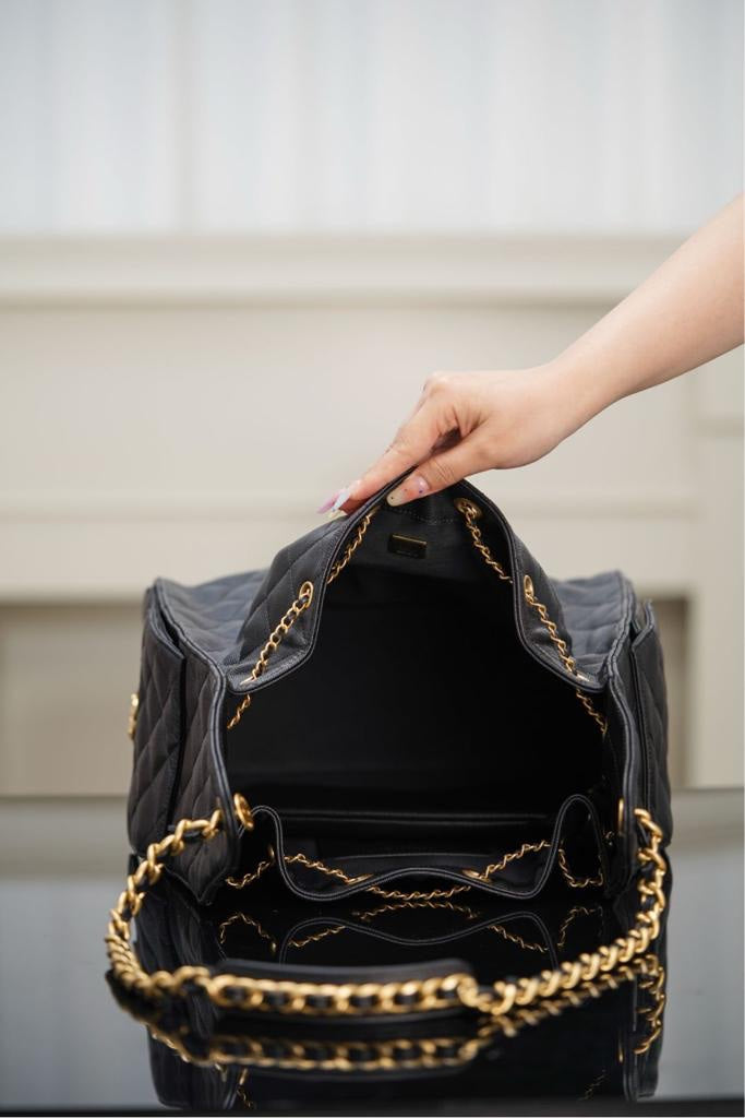 Chanel 25 Caviar Black Large size