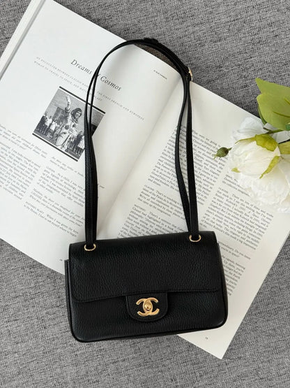 Chanel Mini Flap Grained Black