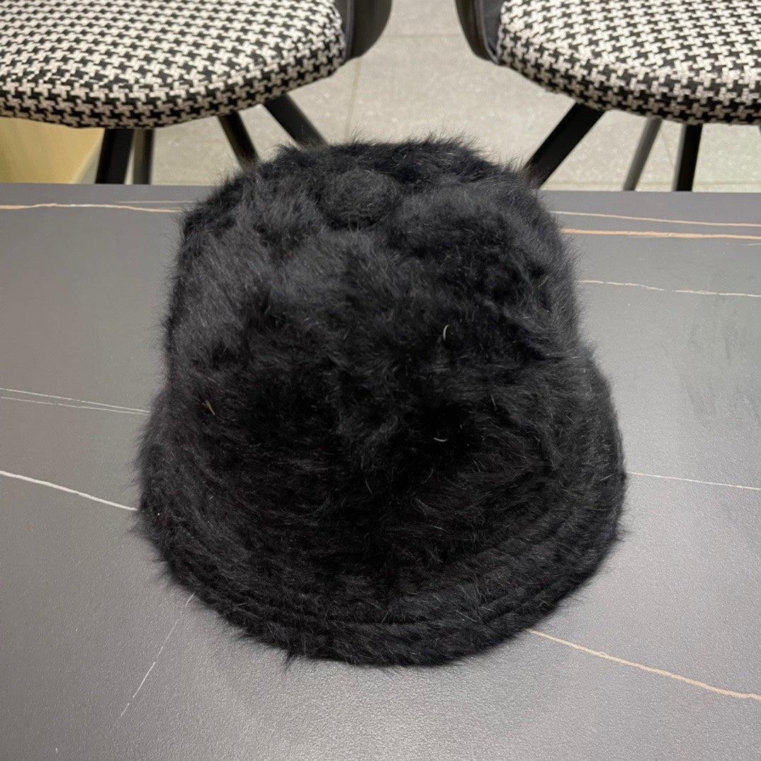 BUCKET HAT IN BLACK MIXED WOOL 416223