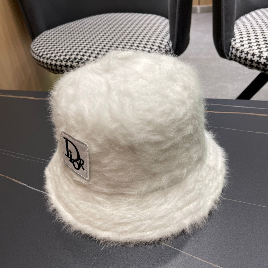 BUCKET HAT IN IVORY BEIGE MIXED WOOL 416224