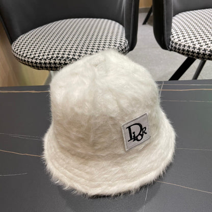 BUCKET HAT IN IVORY BEIGE MIXED WOOL 416224
