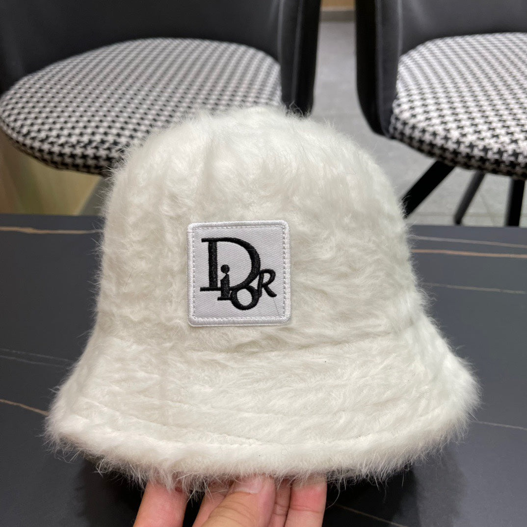 BUCKET HAT IN IVORY BEIGE MIXED WOOL 416224