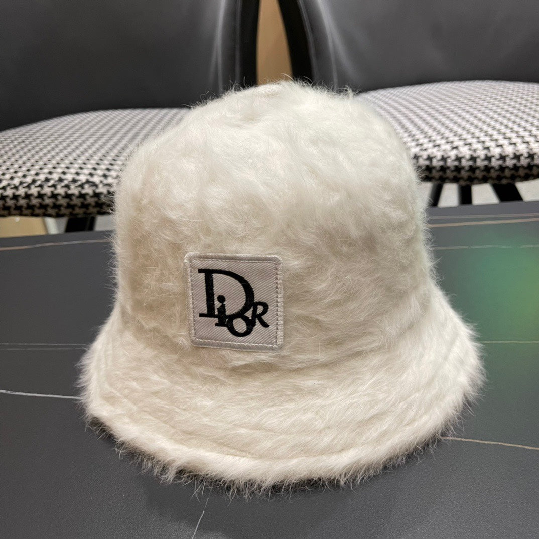 BUCKET HAT IN IVORY BEIGE MIXED WOOL 416224