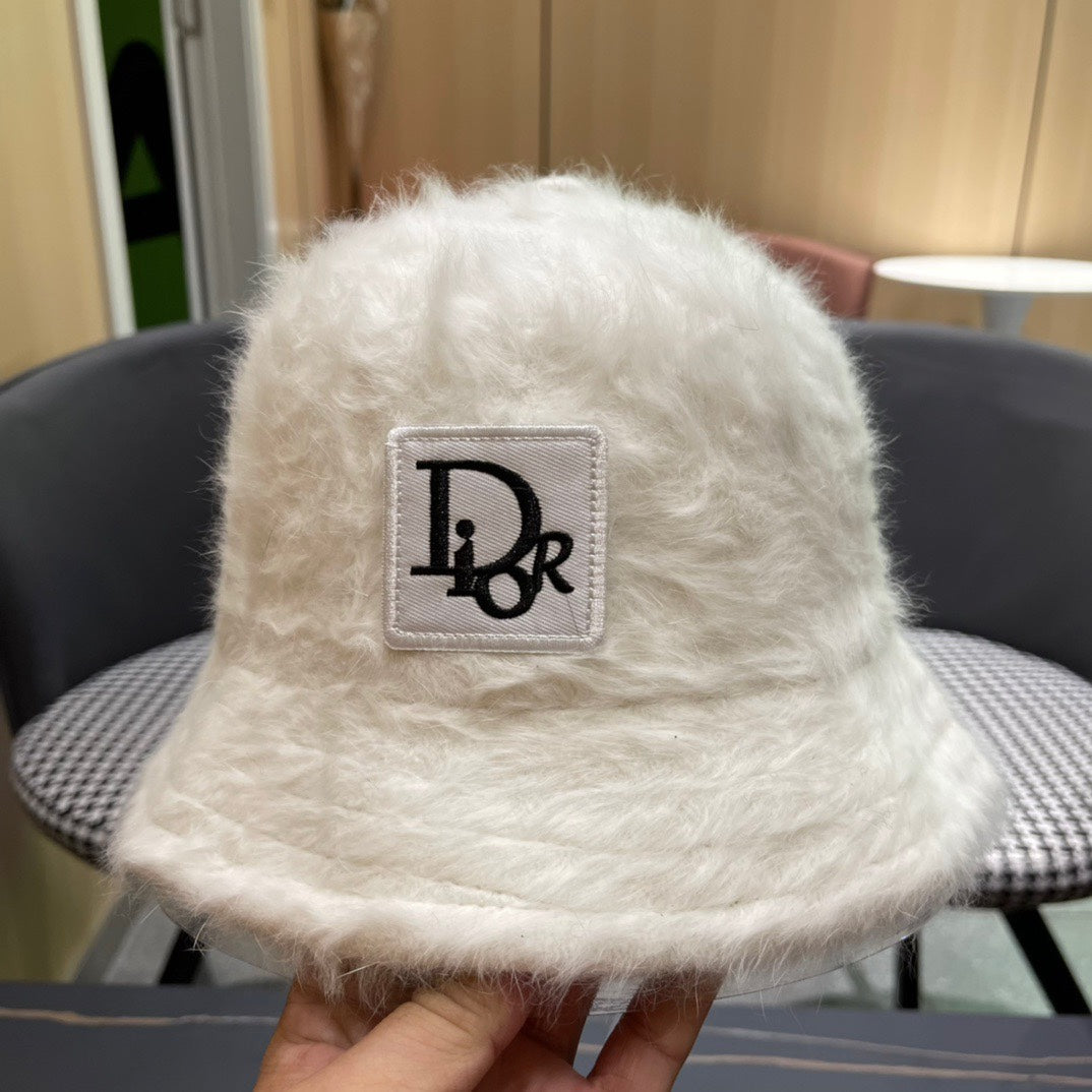 BUCKET HAT IN IVORY BEIGE MIXED WOOL 416224