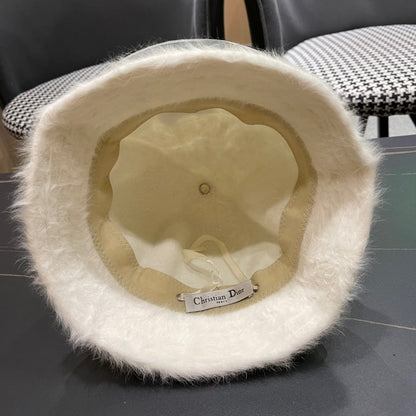 BUCKET HAT IN IVORY BEIGE MIXED WOOL 416224