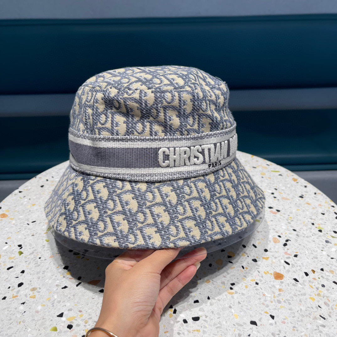 BUCKET HAT IN BLUE GRAY MIX BEIGE COTTON 429921
