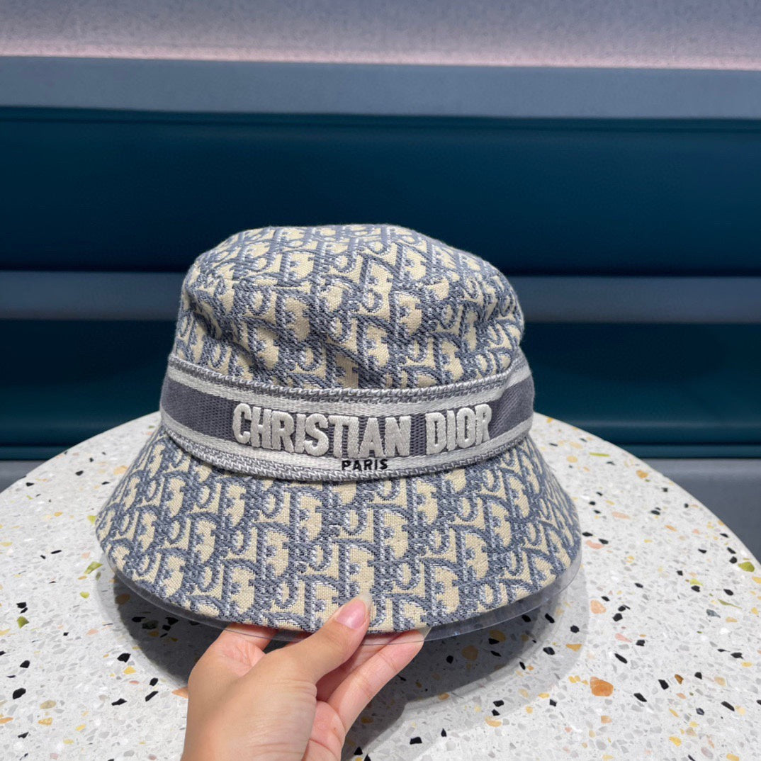BUCKET HAT IN BLUE GRAY MIX BEIGE COTTON 429921