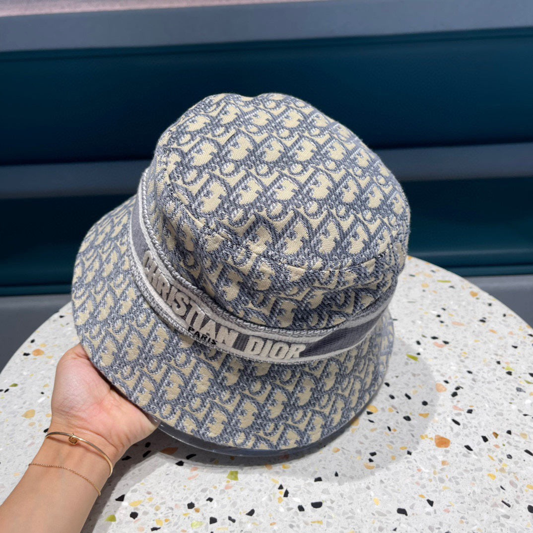 BUCKET HAT IN BLUE GRAY MIX BEIGE COTTON 429921