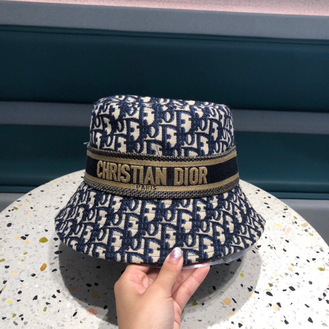 BUCKET HAT IN NAVY BLUE COTTON 429923