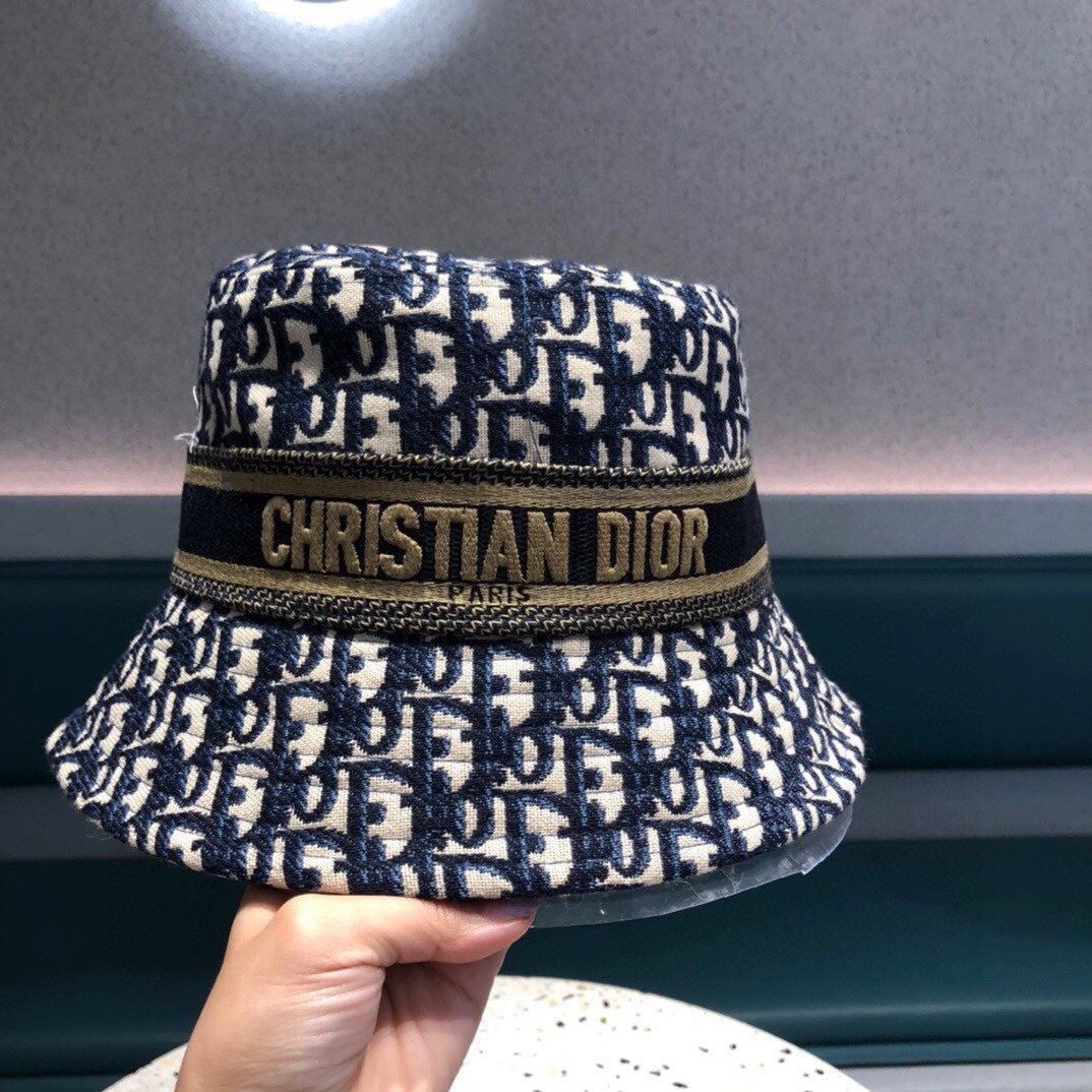 BUCKET HAT IN NAVY BLUE COTTON 429923