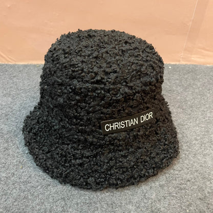 BUCKET HAT IN BLACK FLEECE 436567