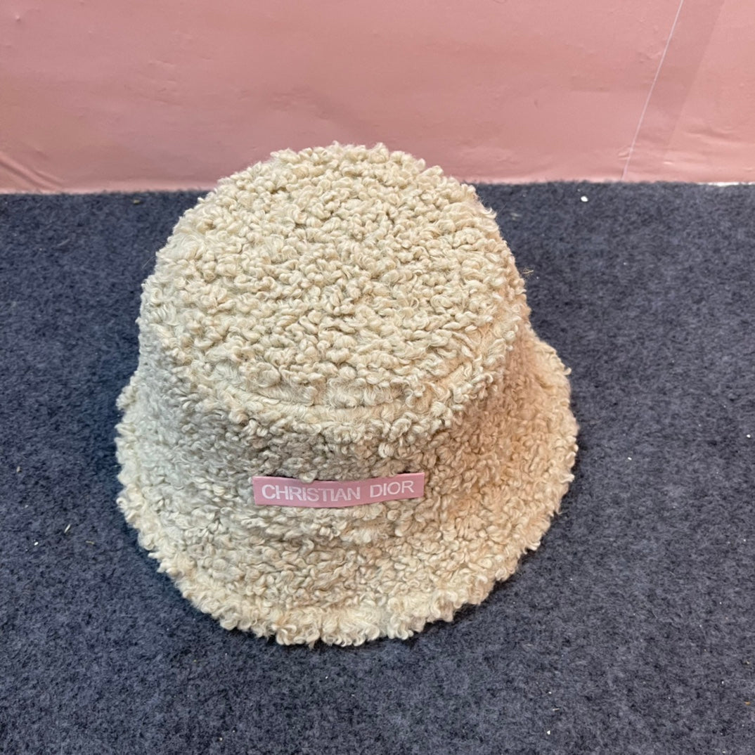 BUCKET HAT IN BEIGE FLEECE 436568