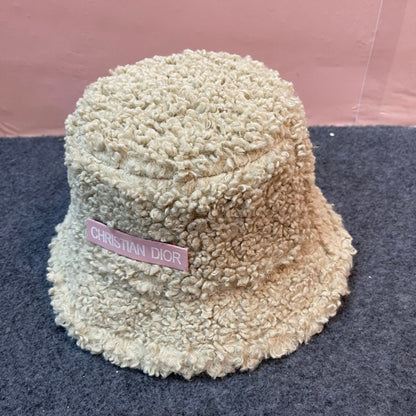 BUCKET HAT IN BEIGE FLEECE 436568