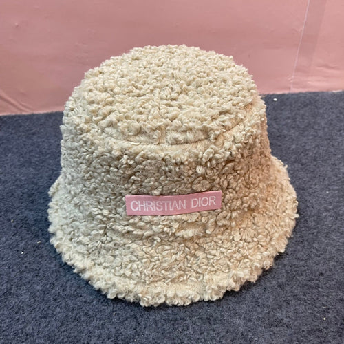 BUCKET HAT IN BEIGE FLEECE 436568