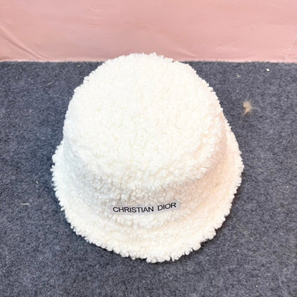 BUCKET HAT IN WHITE FLEECE 436569