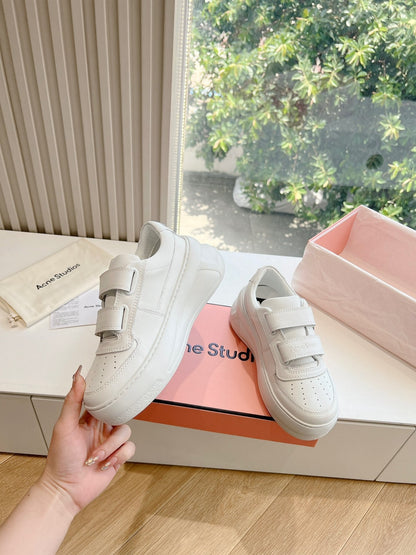 ACNE STUDIO SNEAKER IN WHITE LAMBSKIN