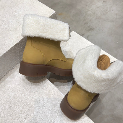 BOTTINE HADDOCK BOOTS IN CITRINE YELLOW SUEDE