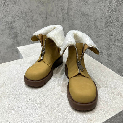 BOTTINE HADDOCK BOOTS IN CITRINE YELLOW SUEDE