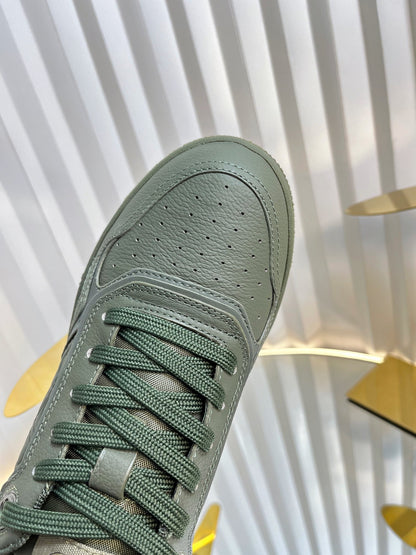 B27 LOW-TOP SNEAKER ARMY GREEN SMOOTH CALFSKIN