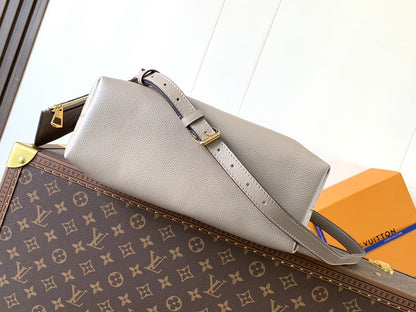 BUNDLE BAG 28 IN CREAM MIX GREY MONOGRAM EMPREINTE COWHIDE