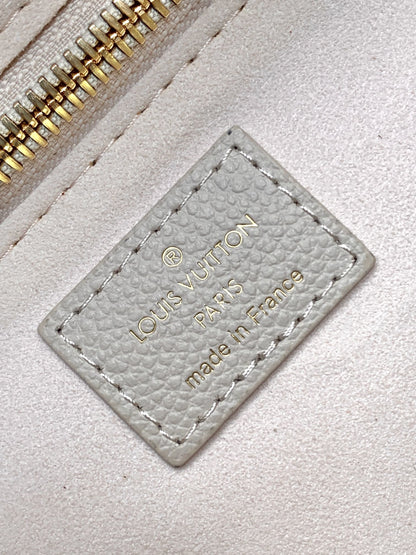 LV NEVERFULL MM TOTE BAG 32 IN WHITE MIX ORANGE CALFSKIN