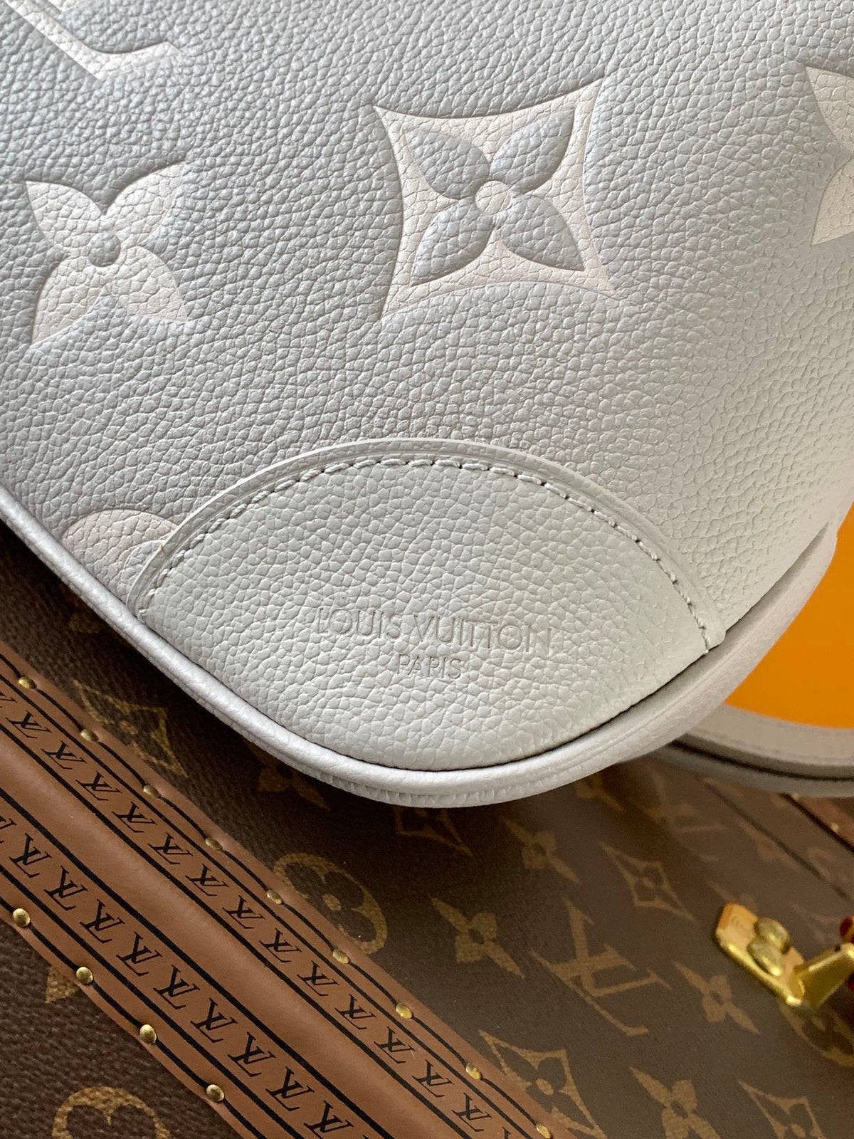 BOULOGNE 29 IN GREY MONOGRAM EMPREINTE LEATHER SILVER HARDWARE