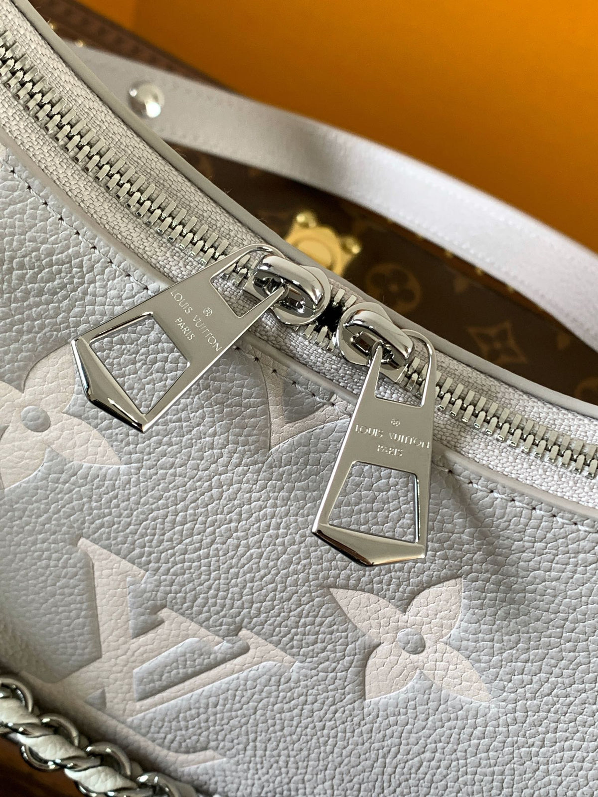 BOULOGNE 29 IN GREY MONOGRAM EMPREINTE LEATHER SILVER HARDWARE