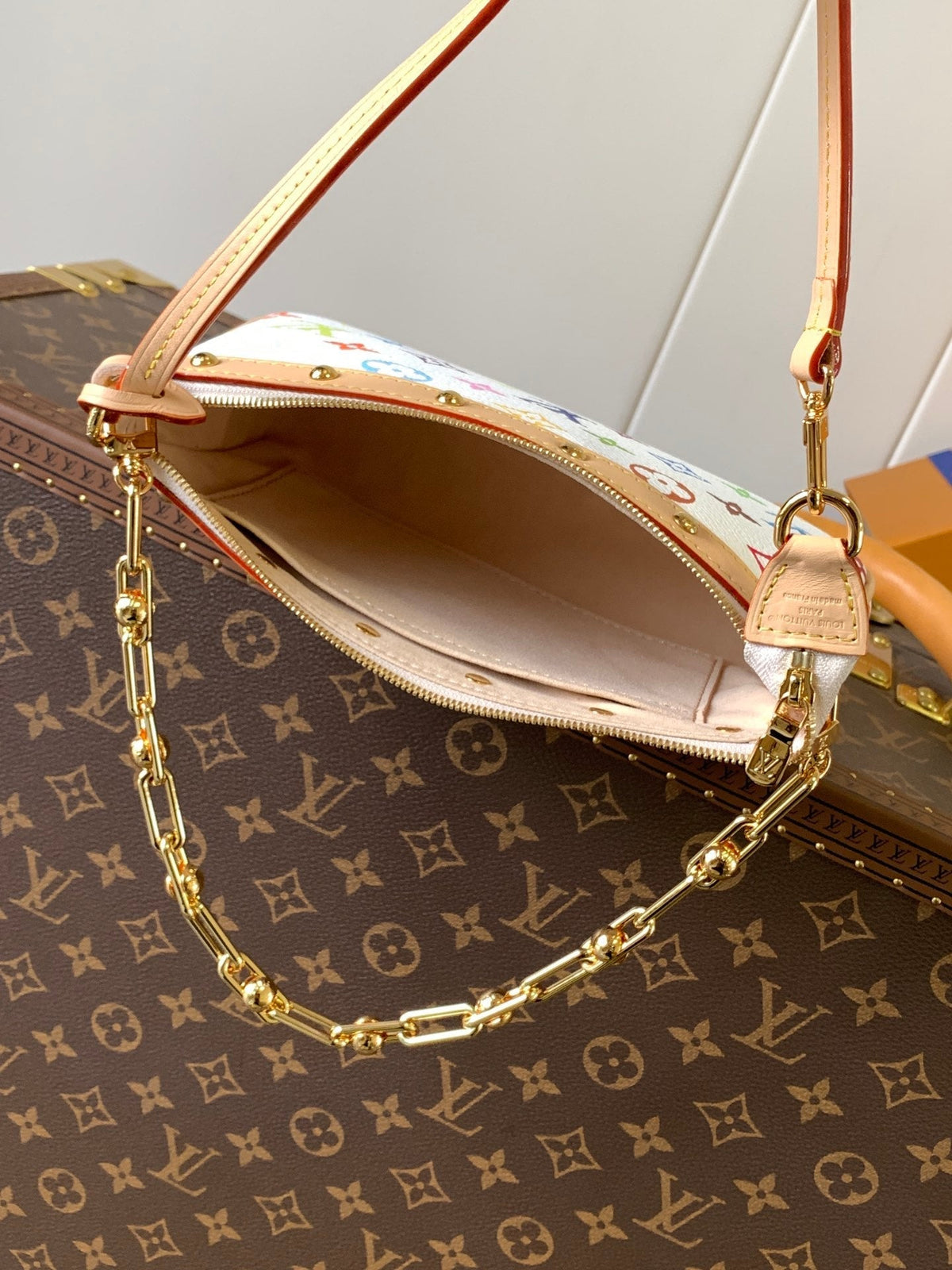 POCHETTE ACCESSOIRES BAG 22 IN MULTICOLOR MONOGRAM CANVAS AND COWHIDE
