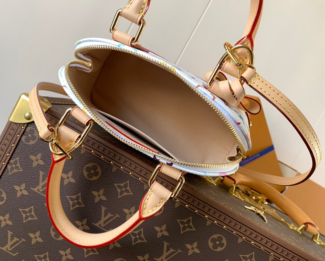 ALMA BB BAG 23 IN COLORFUL MONOGRAM COWHIDE GOLD-TONE HARDWARE