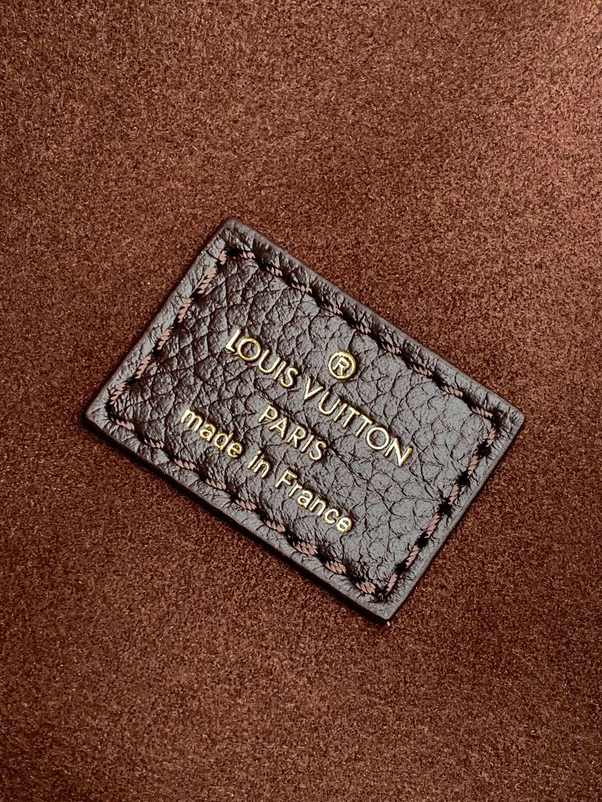 LV LOOP HOBO 38 IN DARK BROWN MONOGRAM CALFSKIN EMBOSSED LOGO