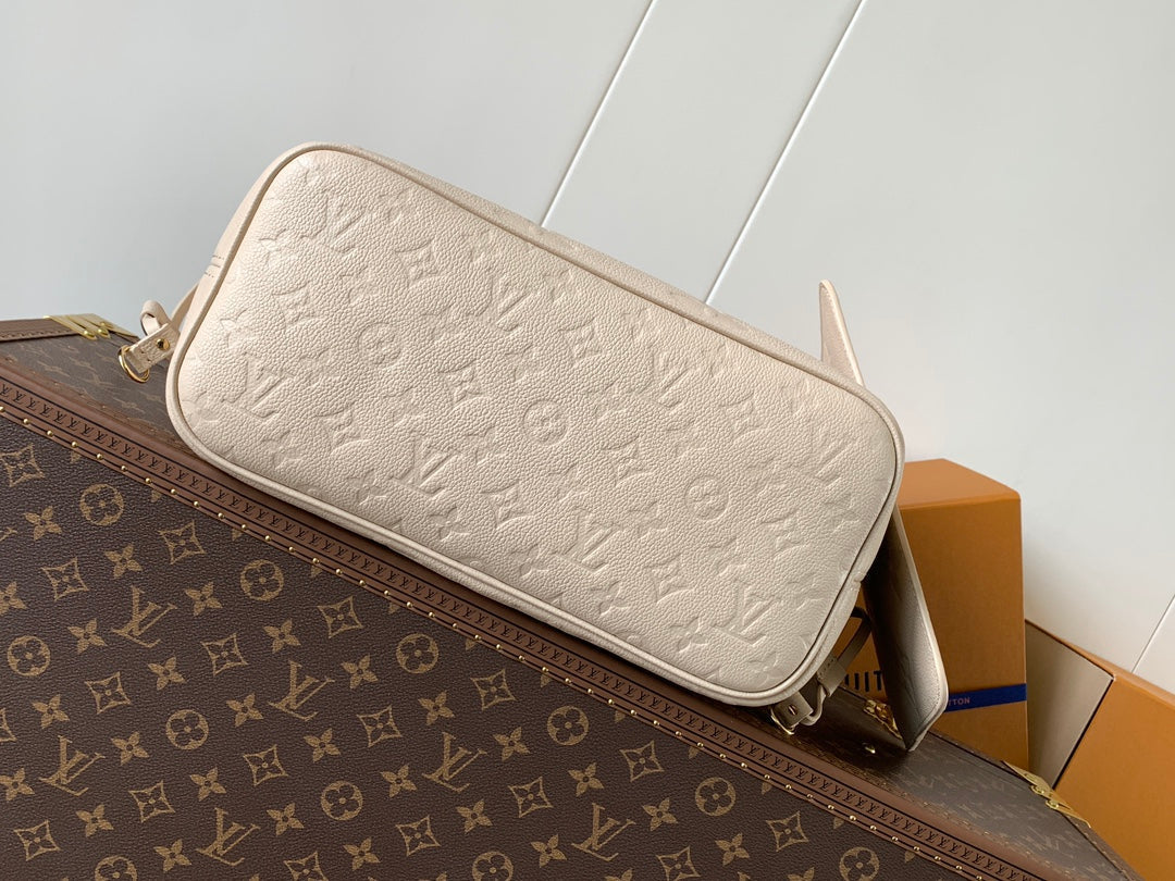 LV NEVERFULL 32 LIGHT BEIGE MONOGRAM EMPREINTE LEATHER