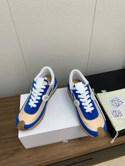 LW FLOW RUNNER SNEAKER COBALT-BEIGE SUEDE