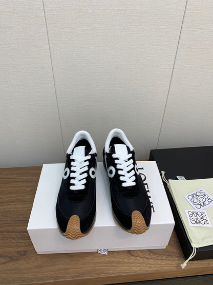 LW FLOW RUNNER SNEAKER BLACK-BROWN SUEDE