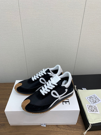 LW FLOW RUNNER SNEAKER BLACK-BROWN SUEDE