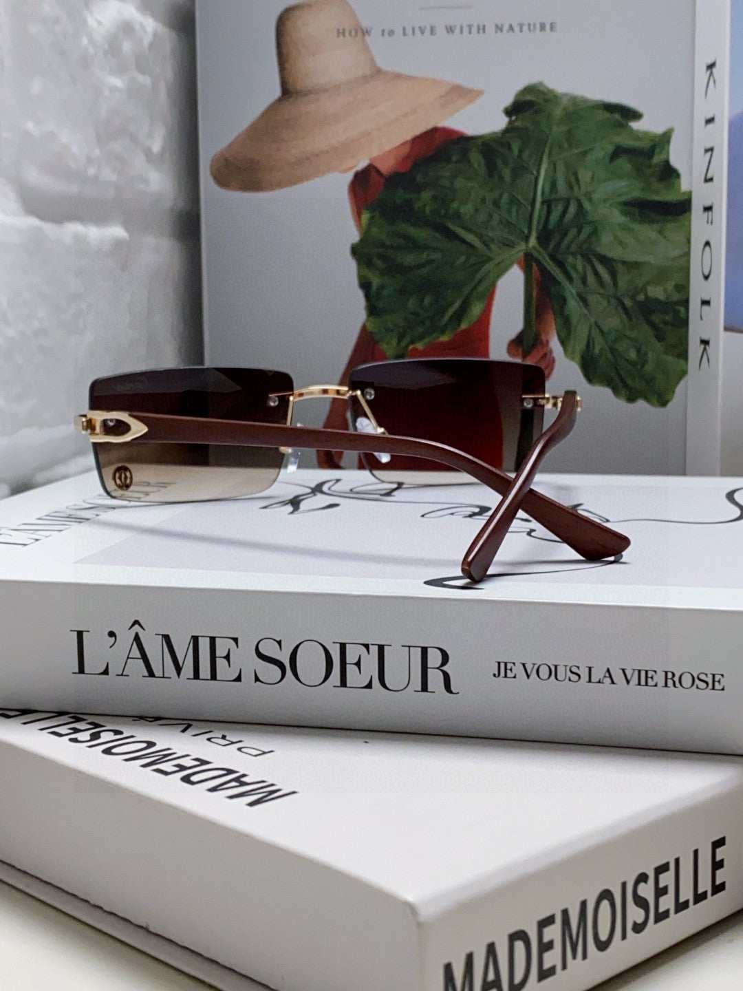 C DE RECTANGULAR FRAME SUNGLASSES 555890 IN METAL AND ACETATE