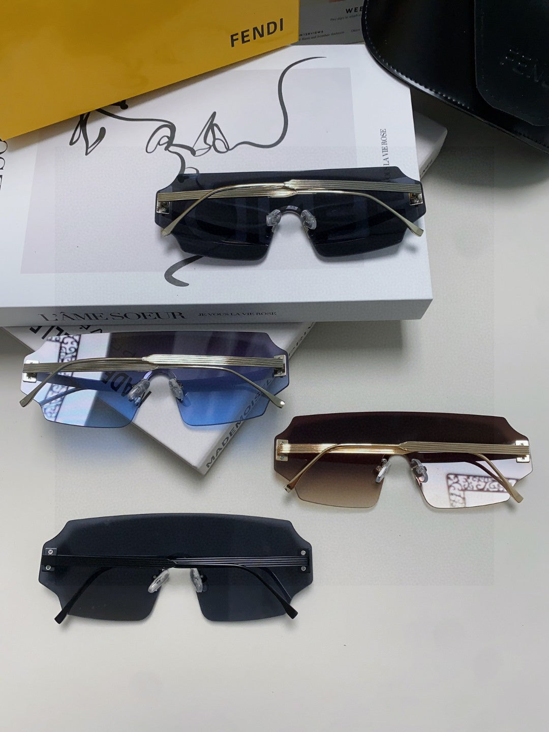 ANGULAR VISOR SUNGLASSES 575795 IN METAL
