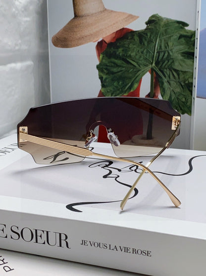 ANGULAR VISOR SUNGLASSES 575795 IN METAL