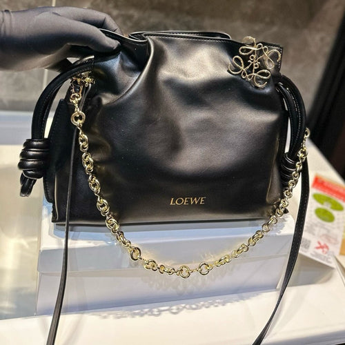 MEDIUM FLAMENCO PURSE 29 IN BLACK NAPPA LAMBSKIN