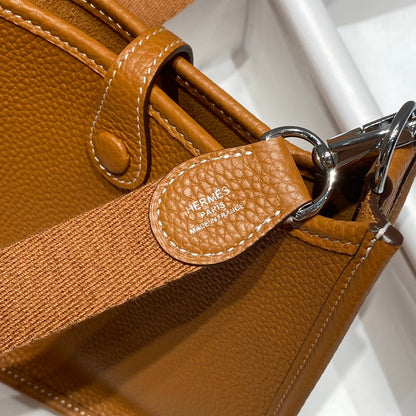 MINI NEO 18 EVELYNE BAG IN TAWNY BROWN GRAINED CALFSKIN