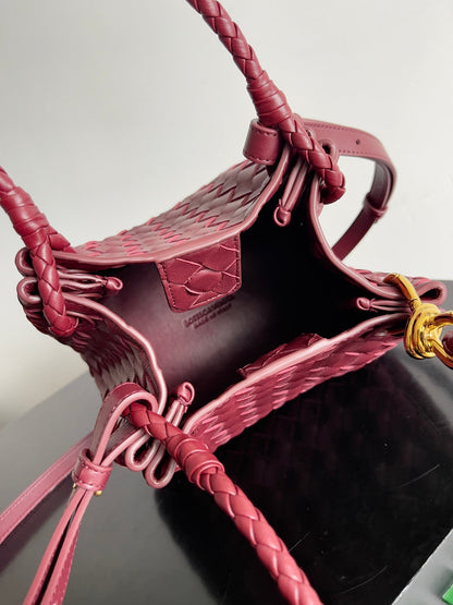 BV Small Parachute 21 Burgundy Lambskin Ghw