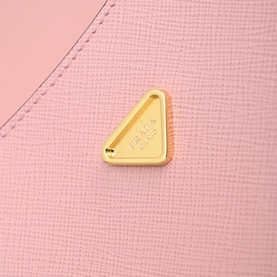 MINI FLAP BAG 20 IN BABY PINK SAFFIANO LEATHER GOLD HARDWARE