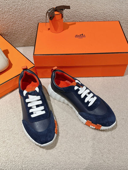 MAINLAND SNEAKER IN NAVY BLUE SUEDE AND CALFSKIN 959294