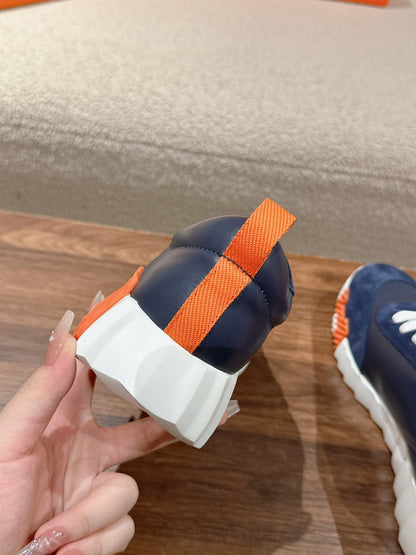 MAINLAND SNEAKER IN NAVY BLUE SUEDE AND CALFSKIN 959294