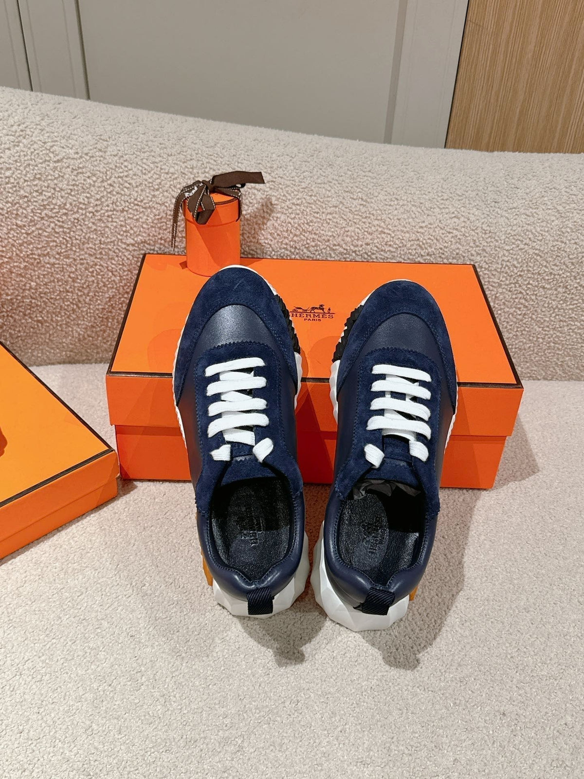MAINLAND SNEAKER IN NAVY BLUE SUEDE AND CALFSKIN 959296