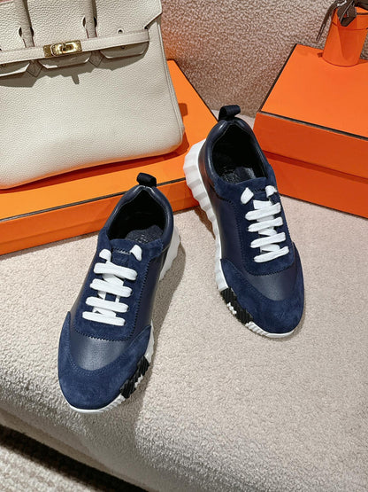 MAINLAND SNEAKER IN NAVY BLUE SUEDE AND CALFSKIN 959296