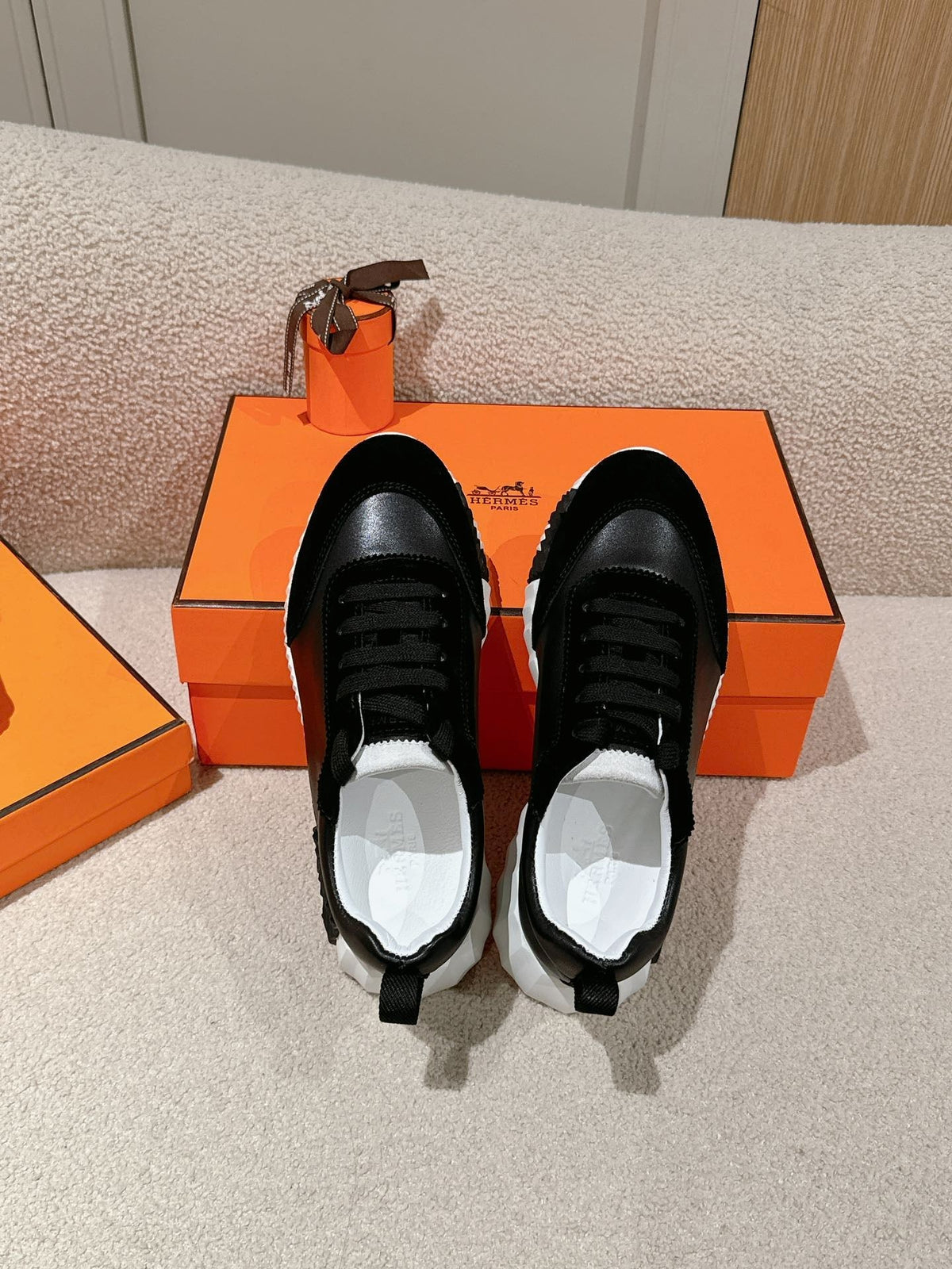 MAINLAND SNEAKER IN BLACK SUEDE AND CALFSKIN