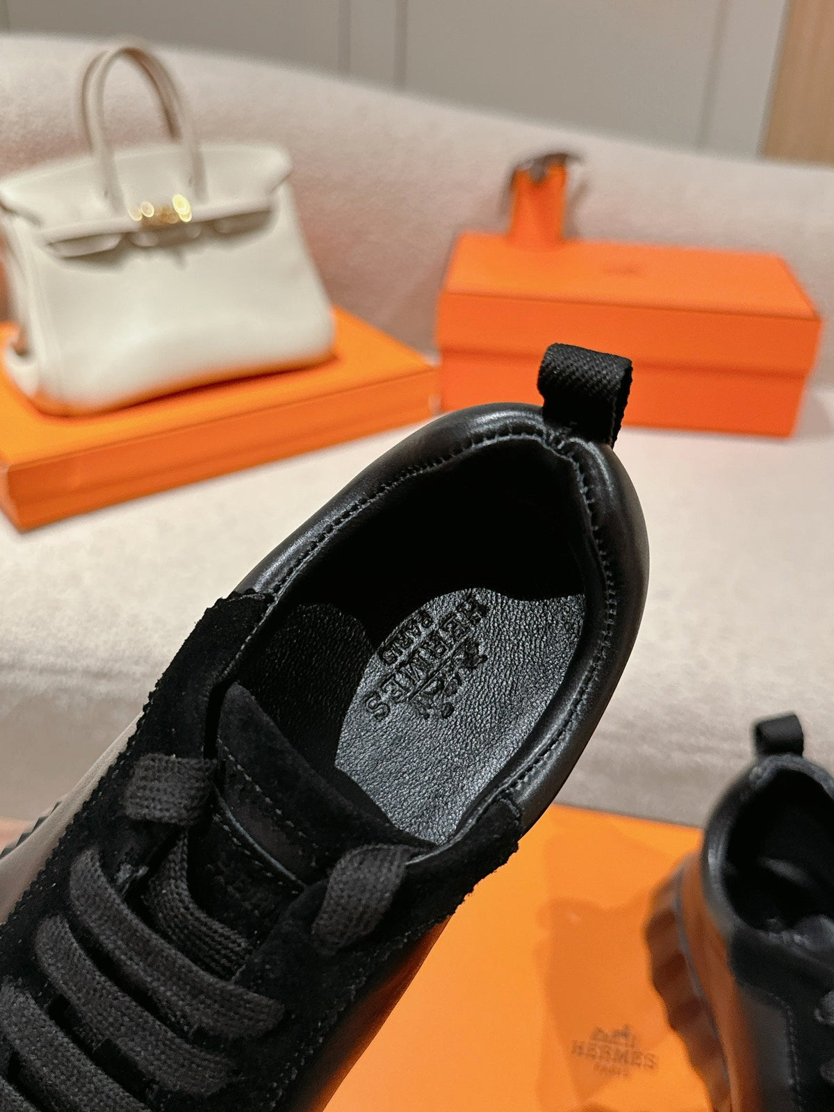 MAINLAND SNEAKER IN FULL BLACK SUEDE AND CALFSKIN