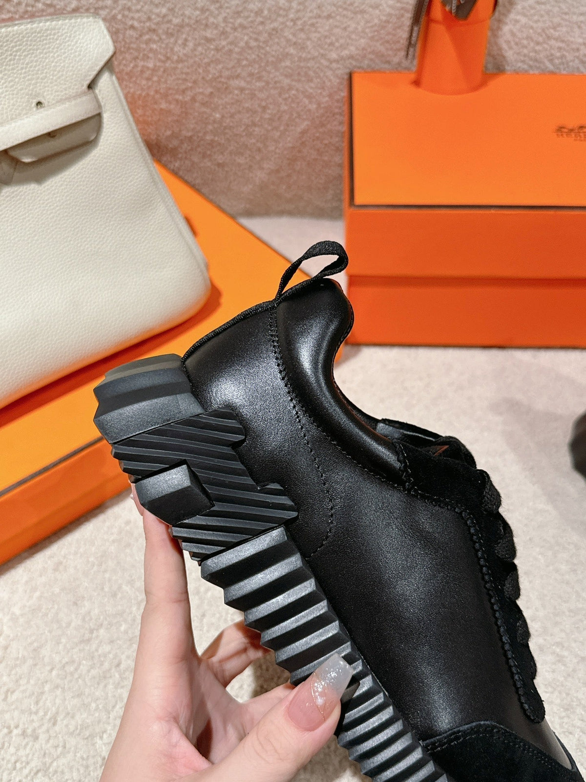 MAINLAND SNEAKER IN FULL BLACK SUEDE AND CALFSKIN