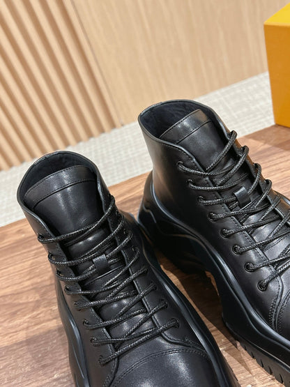 LV WOMEN CHELSEA BOOT IN BLACK MONOGRAM CALFSKIN