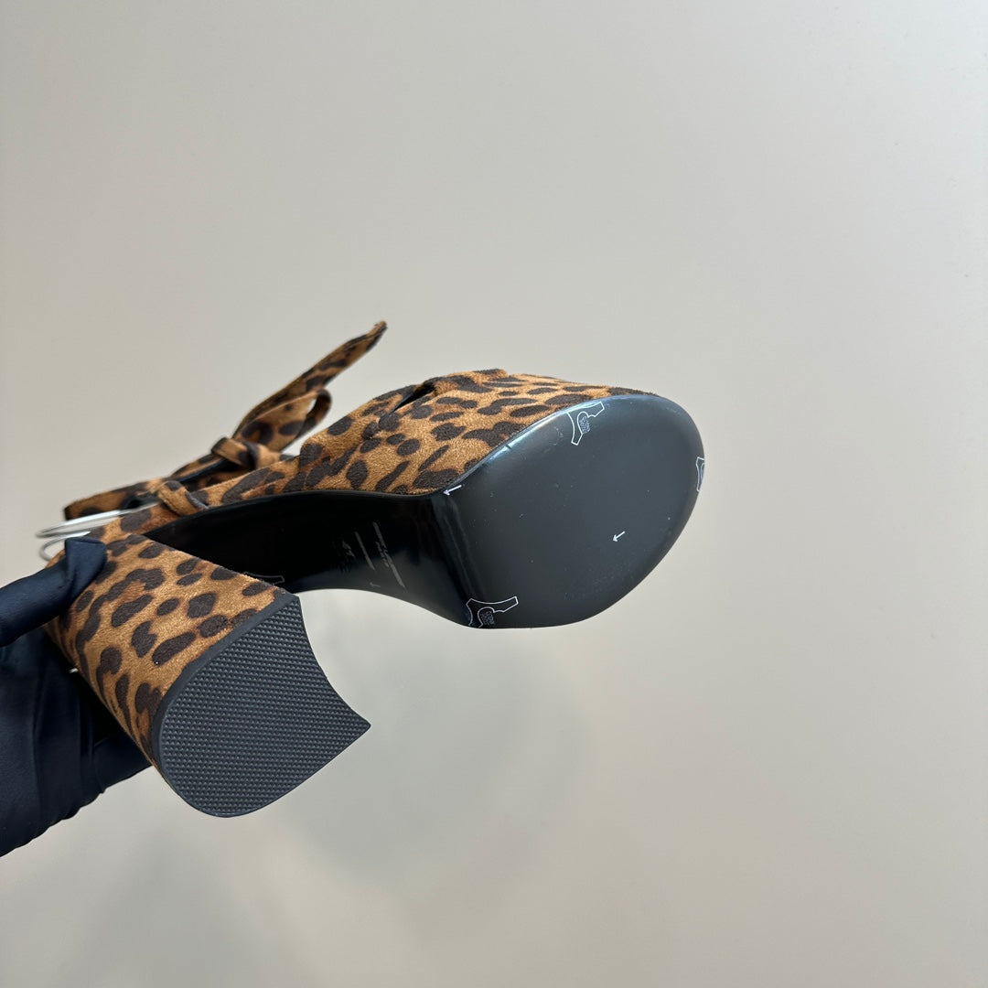 BIANCA PLATFORM SANDALS IN LEOPARD PRINT SUEDE
